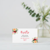 ロマンチックなバラ結婚フローラのレジストリ エンクロージャーカード (スタンド正面)