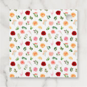 ロマンチックなバラ結婚フローラの感謝 フェイバータグ (裏面)