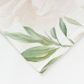 ロマンチックなバラ色の花 フリースブランケット (角)