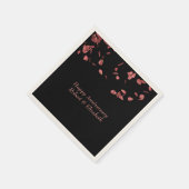 ロマンチックなバラ花びらパーティーパーソナライズ スタンダードカクテルナプキン (角)