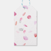 ロマンチックなバラ花びら ギフトタグ (正面)