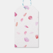 ロマンチックなバラ花びら ギフトタグ (裏面)