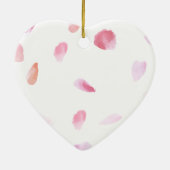 ロマンチックなバラ花びら セラミックオーナメント (裏面)