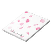 ロマンチックなバラ花びら ノートパッド (回転)