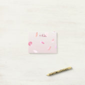 ロマンチックなバラ花びら ポストイット (デスク上)