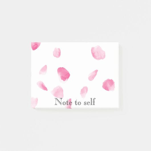 ロマンチックなバラ花びら ポストイット (正面)