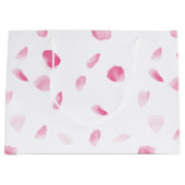 ロマンチックなバラ花びら ラージペーパーバッグ (正面)