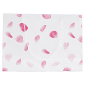 ロマンチックなバラ花びら ラージペーパーバッグ (裏面)