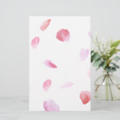 ロマンチックなバラ花びら 便箋 (スタンド正面)