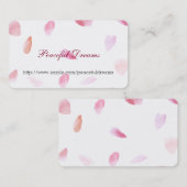 ロマンチックなバラ花びら 名刺 (正面/裏面)