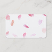 ロマンチックなバラ花びら 名刺 (裏面)