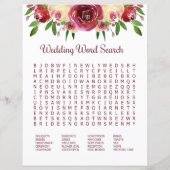 ロマンチックなバラ誰結婚の単語検索ゲームを推測 (裏面)