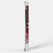 ロマンチックなバラ金ゴールドとブルゴーニュ抽象芸術ハート SAMSUNG GALAXYケース (右側面)