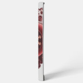 ロマンチックなバラ金ゴールドとブルゴーニュ抽象芸術ハート SAMSUNG GALAXYケース (左側面)