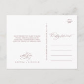 ロマンチックなバラ金ゴールド書道ありがとうはがき ポストカード (裏面)