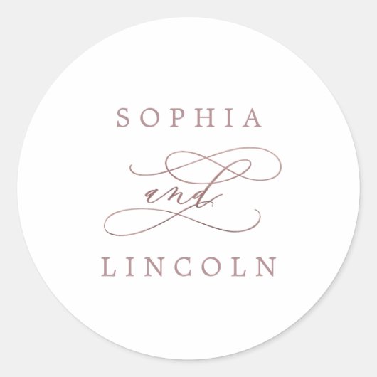 ロマンチックなバラ金ゴールド書道封筒用シール ラウンドシール (正面)