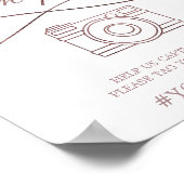 ロマンチックなバラ金ゴールド書道Ohスナップのサイン ポスター (角)