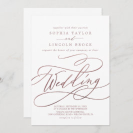 ロマンチックなバラ金ゴールド書 |詳細結婚ズ 招待状