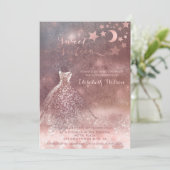 ロマンチックなバラ金ゴールド輝くドレス天空のInvita 招待状 (スタンド正面)