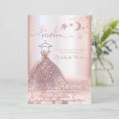 ロマンチックなバラ金ゴールド輝くドレス天空のInvita 招待状 (スタンド正面)