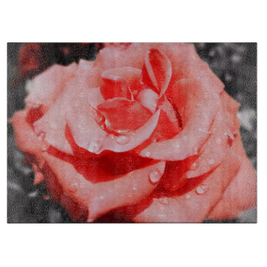 ロマンチックなバラ カッティングボード (正面)