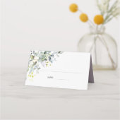 ロマンチックなバラ |ダスティピンク結婚の座席表 プレイスカード (正面)