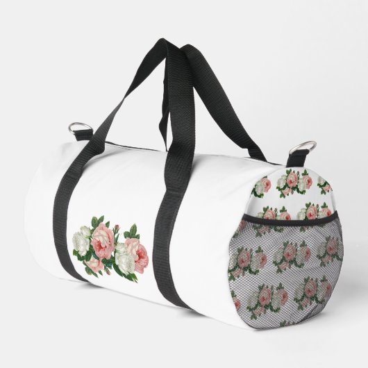 ロマンチックなバラ ダッフルバッグ (右コーナー)