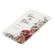 ロマンチックなバラ&ユーカリ日付を保存 マグネット (左側)