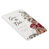 ロマンチックなバラ&ユーカリ日付を保存 マグネット (右側)