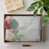 ロマンチックなバラ、詩と映画のデコペ縁どージ 薄葉紙 (ギフト)