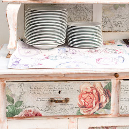 ロマンチックなバラ、詩と映画のデコペ縁どージ 薄葉紙