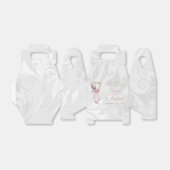 ロマンチックなバラ、金ゴールドハート、ピンクリボン フェイバーボックス (折り畳みなし)