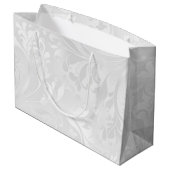 ロマンチックなバラ、金ゴールドハート&レッドリボン ラージペーパーバッグ (裏面アングル)