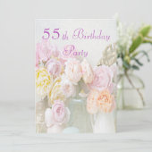 ロマンチックなバラJars 55th Birthday Party 招待状 (スタンド正面)