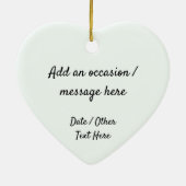 ロマンチックなバレエダンサー – あなたのイニシャルと文字 セラミックオーナメント (裏面)