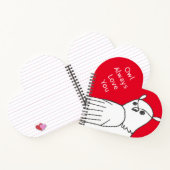 ロマンチックなバレンタインの赤いフクロウ ノートブック (内部)