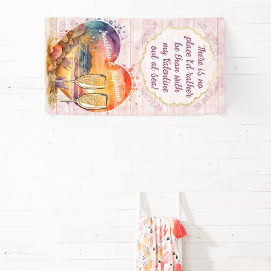 ロマンチックなバレンタインクルーズドアマーカー 横断幕 (インサイチュ)