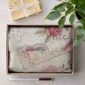 ロマンチックなバレンタインデクページバラハート文字 薄葉紙 (ギフト)