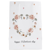 ロマンチックなバレンタインデーとフローラハート ミディアムペーパーバッグ (裏面)
