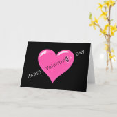 ロマンチックなバレンタインデーのカードとピンクラブハート カード (黄色い花)