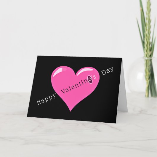 ロマンチックなバレンタインデーのカードとピンクラブハート カード (正面)