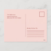 ロマンチックなバレンタインデーのカードとフローラハート シーズンポストカード (裏面)