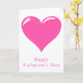 ロマンチックなバレンタインデーのカードピンクハート – 愛 カード (黄色い花)