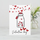 ロマンチックなバレンタインデーのカード | 愛パーソナライズされた 招待状 (スタンド正面)