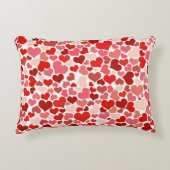 ロマンチックなバレンタインデーのハートパターン アクセントクッション (正面)
