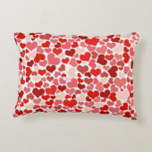 ロマンチックなバレンタインデーのハートパターン アクセントクッション (裏面)