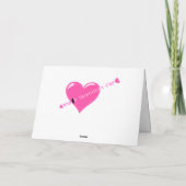 ロマンチックなバレンタインデーのハート カード (裏面)