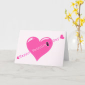 ロマンチックなバレンタインデーのハート カード (黄色い花)