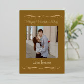 ロマンチックなバレンタインデーのフォトフレーム 箔シーズンカード (立ち正面)