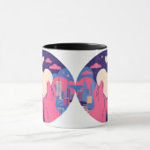 ロマンチックなバレンタインデーのマグ贈り物 マグカップ (中央)